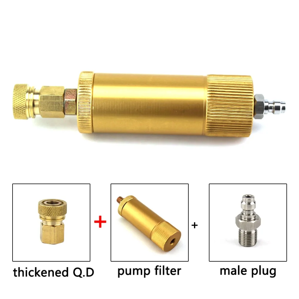 Пейнтбол PCP высокое давление насос воздушный фильтр 40mpa M10x1 быстрый соединитель вода-масло сепаратор фильтрующие элементы 50 см шланг