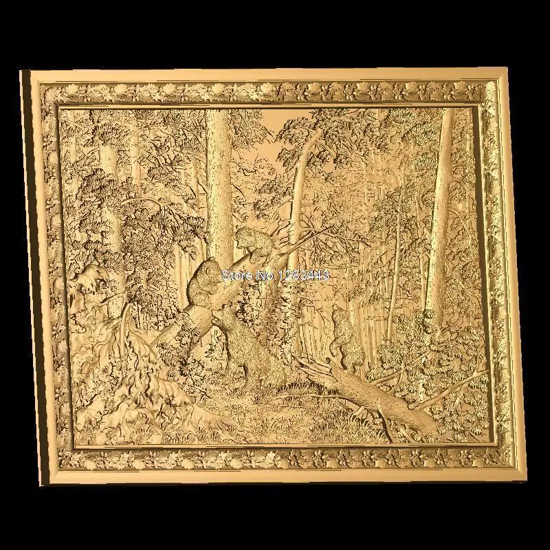 Медвежья 3D модель рельеф STL формат 3d для ЧПУ в формате STL|3d model relief|stl modelsstl |