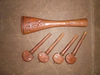 1 set cello parts 44 carved jujube with tail piece and 4 cello pegs cello parts