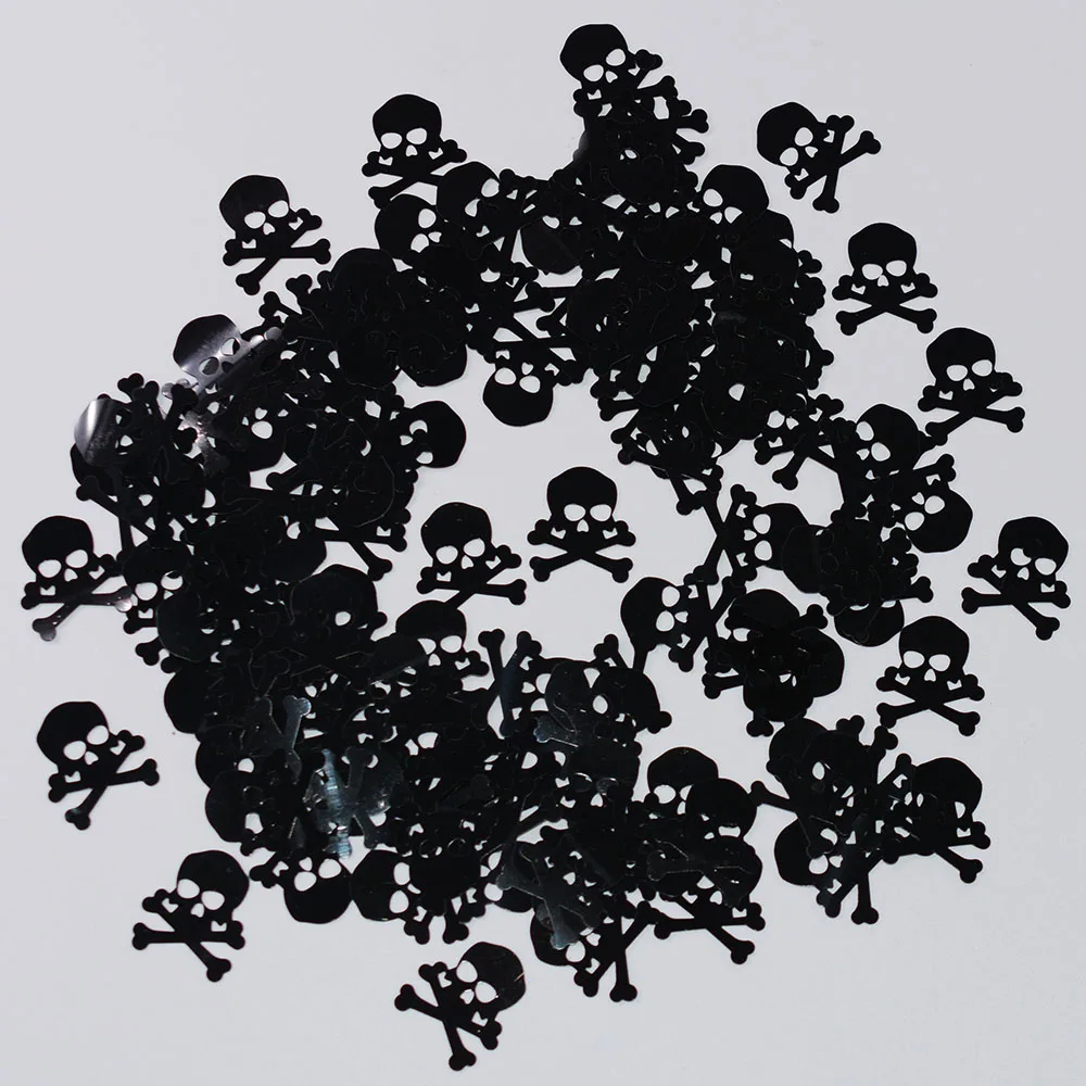 150 г Череп Crossbones черный пиратский конфетти опасный знак отметка Разбрасыватели