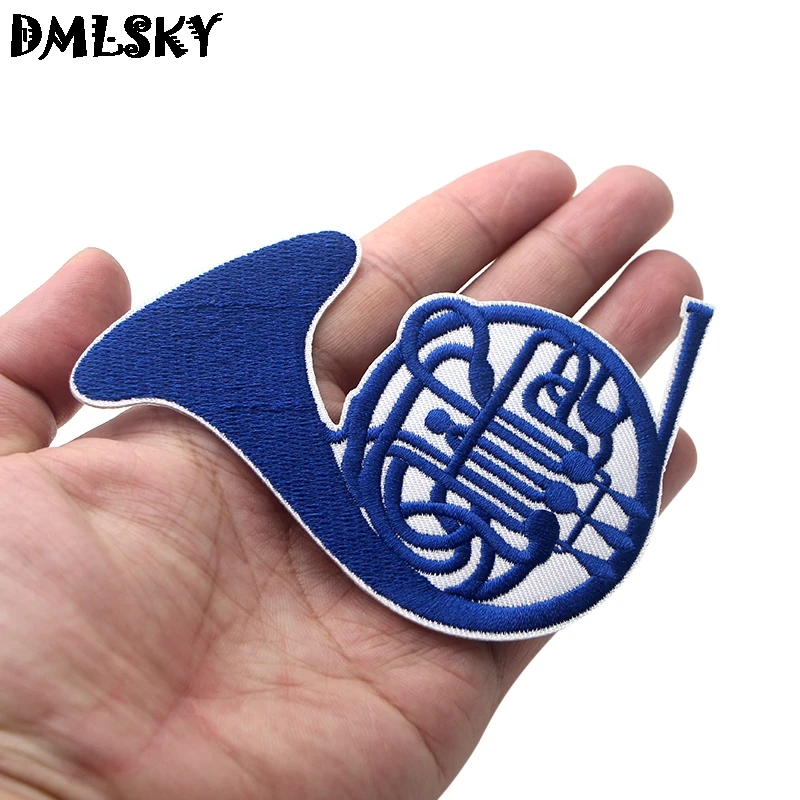 DMLSKY Как я встретил вашу маму синий французский Рог вышитые патч аппликация