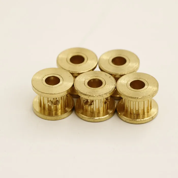 2 шт. 3D принтер латунь по методу 16 зубов зубчатый шкив диаметр 5 мм Ширина ремня 6