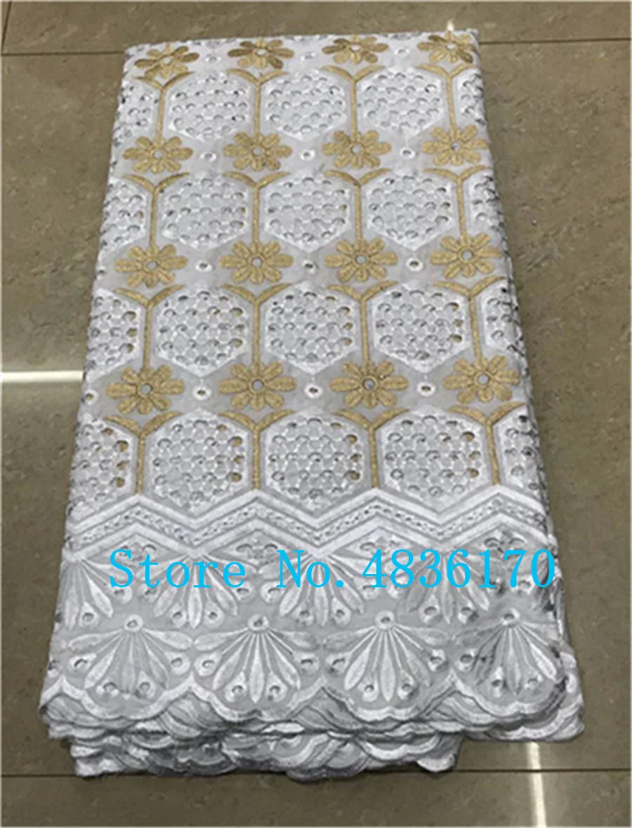 Лидер продаж Африканский хлопок вуаль кружевная ткань черный нигерийский