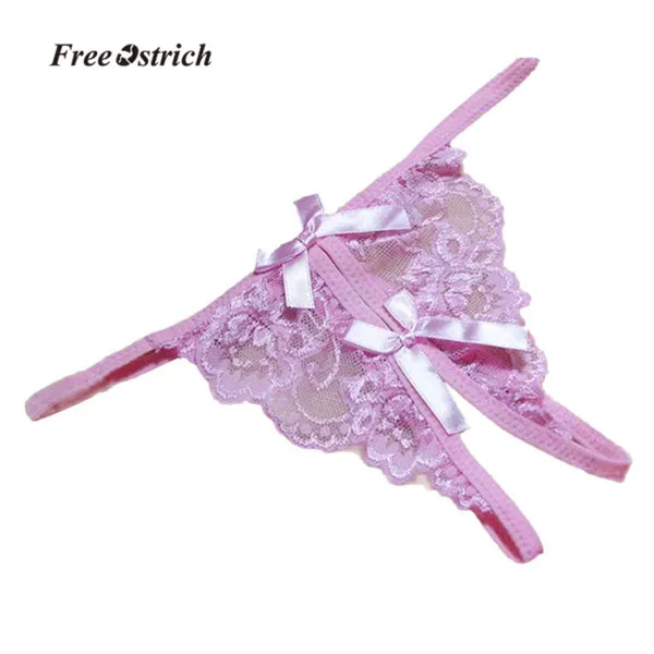 Бесплатная Страусиная одежда новые женские открытые forkeTransparency Танга бантиком на