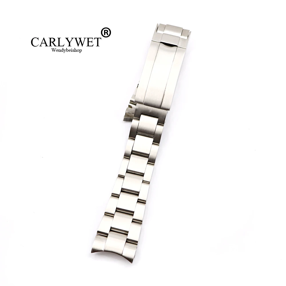 CARLYWET 20 21 мм нержавеющая сталь винт ссылка замена наручные часы браслет Glide Флип замок застежка для Oyster Deepsea