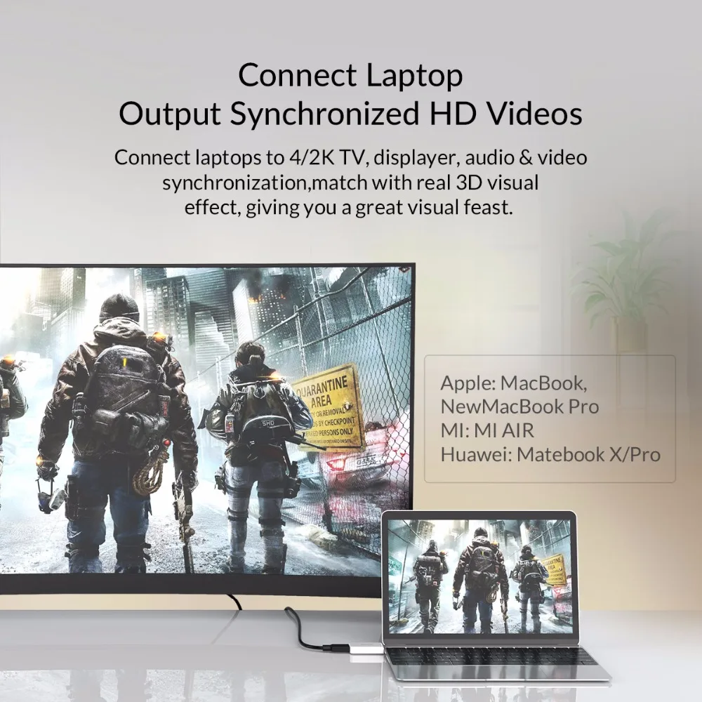 Адаптер для видеосъемки от ORICO Type C до HDMI с поддержкой 4K6 0Hz/4K30Hz USB адаптер мини