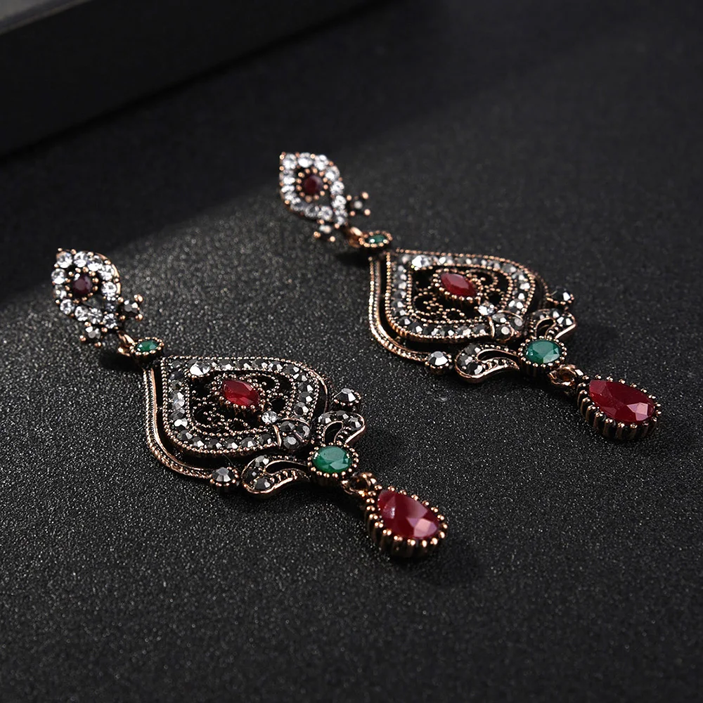 Винтажные женские Серьги Joyme в этническом стиле длинные турецкие серьги с синим