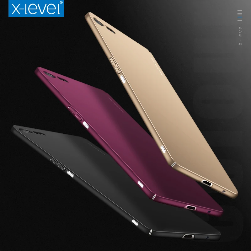 X Level For Sony Xperia XZ Premium Case Luxury Plastic PC Hard G8141 G8142 Dual Sim Back Cover |