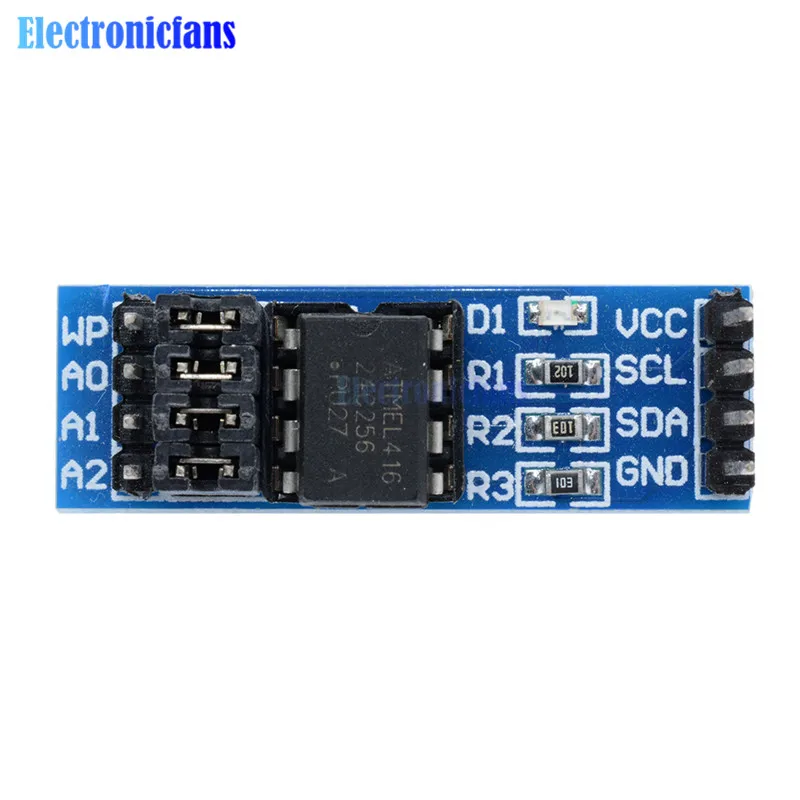 Модуль памяти EEPROM с интерфейсом I2C AT24C256 24C256 чип 8P индикатор питания Натяжной