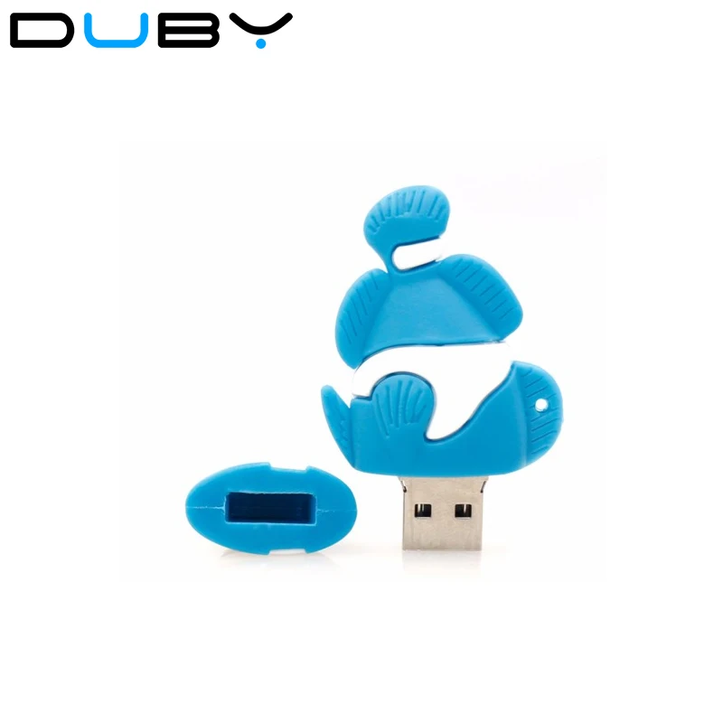 Новое поступление USB флэш-накопитель в виде мультяшной рыбы 2 ГБ/4 ГБ/8 ГБ/16 ГБ/32 ГБ