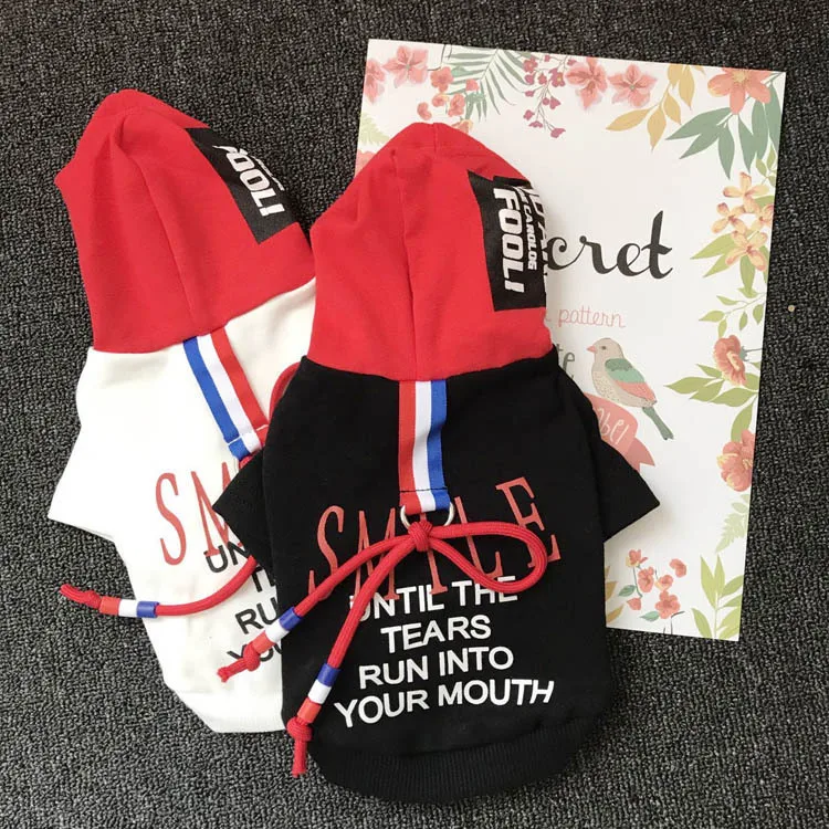 Толстовка с капюшоном для собак и кошек футболка одежда щенков чихуахуа шнауцер