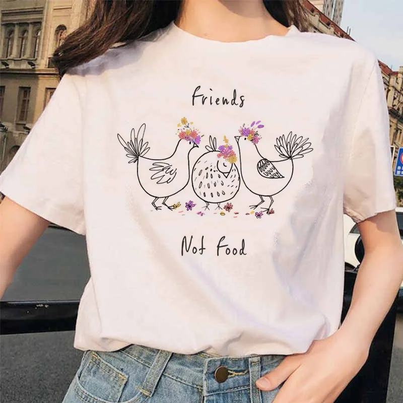Vegan Harajuku, женская футболка, Ullzang Kawaii, милый летний женский топ с принтом в виде пчелы, 90 s, мультяшная футболка, модные футболки с графикой - Цвет: 4806