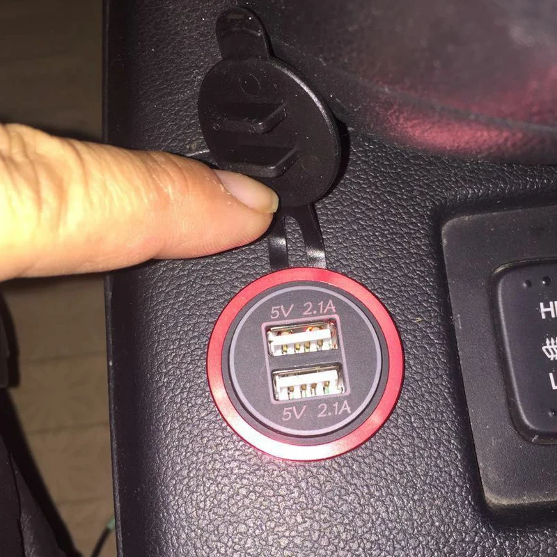 Автомобильное зарядное устройство с 2 USB портами 5 В 1 А 12 24 В|usb charger socket|adapter hondahonda