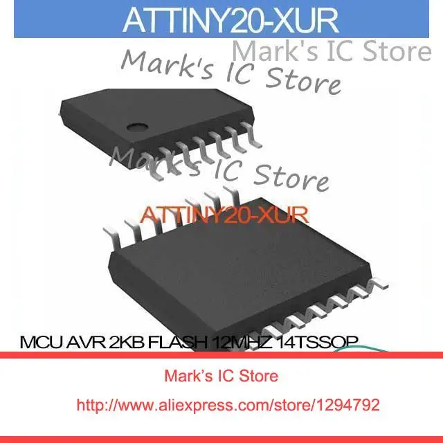 ATTINY20-XUR MCU AVR 2KB FLASH 12MHZ 14TSSOP ATTINY20 20 ATTINY | Электронные компоненты и принадлежности