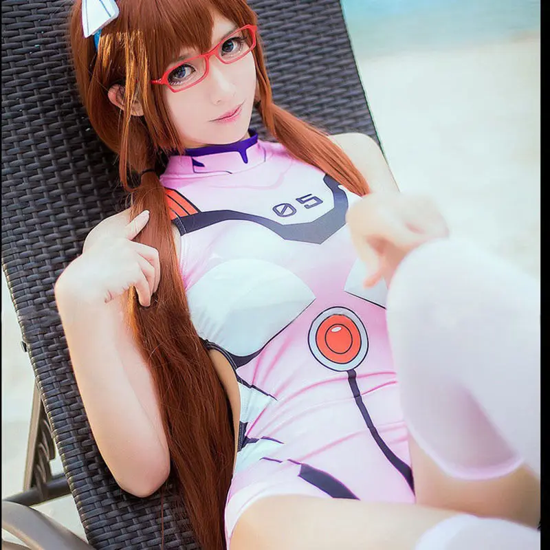 Косплэй костюм Evangelion EVA Плавание одежда спинки SUKUMIZU бикини Купальник| |