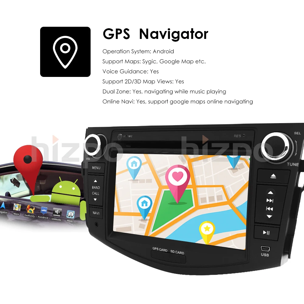 Android 9 0 автомобильный DVD GPS навигация WiFi радио стерео для Toyota Rav4 2006-2012 TPMS DVR RDS DVBT DAB +