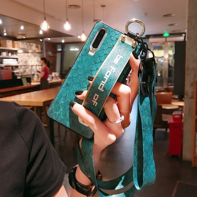 Ремешок на запястье Мягкий ТПУ чехол для телефона для huawei Nova 3 3i 3e 4 5i 5 Pro Honor 8X9X10 20 Lite Pro 10i 20i чехол s Scale Holder Cover