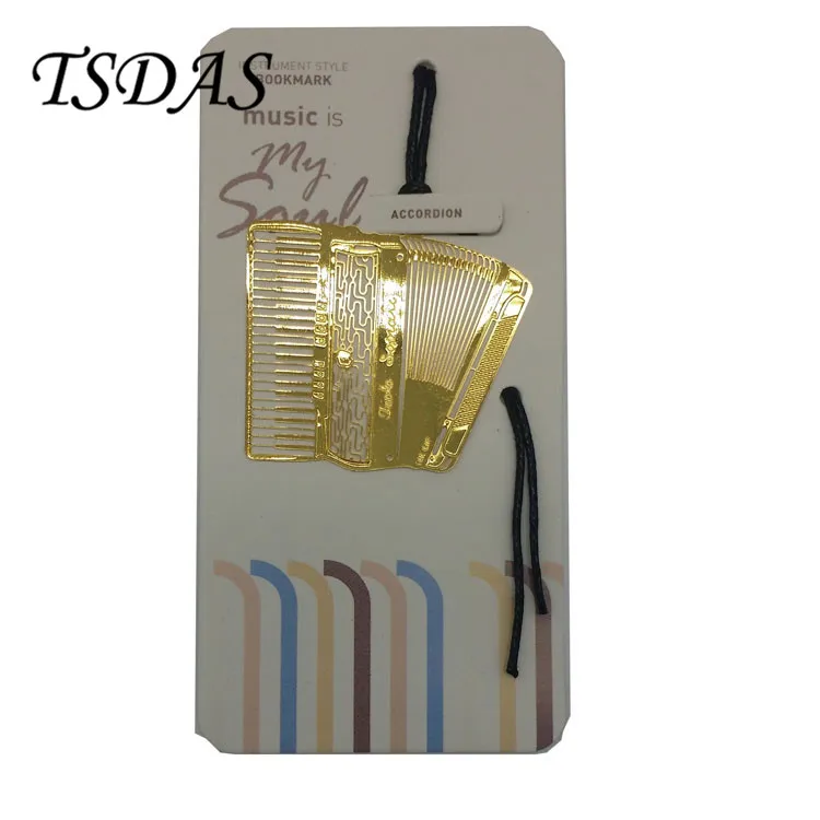 Новинка металлическая книга маркер резьба золотой цвет музыкальный инструмент