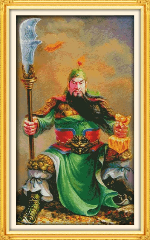 

Kwan Kung (7) cross stitch kit people 18ct 14ct 11ct count print canvas stitches embroidery DIY handmade needlework