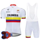 2022 команда Колумбия Велоспорт Джерси нагрудник комплект MTB Униформа велосипедная одежда быстросохнущая велосипедная Одежда Мужская короткая майка кюлот