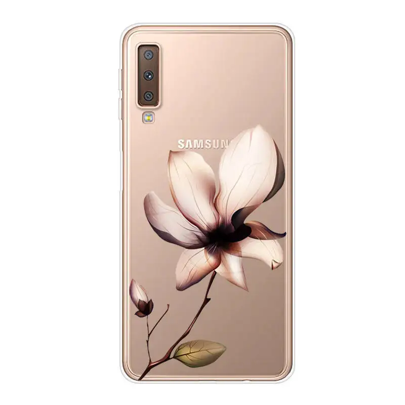 Чехол для Samsung Galaxy A7 2018 чехол телефона силиконовая Мягкая задняя крышка из ТПУ A 7
