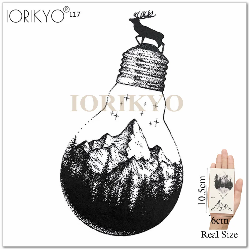 Искусственная Татуировка динозавра Юрского периода IORIKYO Женская татуировка на