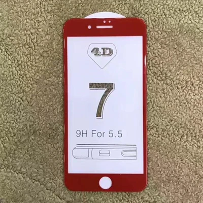 INESKY Красный Цвет 4D закаленное стекло для Apple iphone 7 Plus полное покрытие Защитное 6 6s