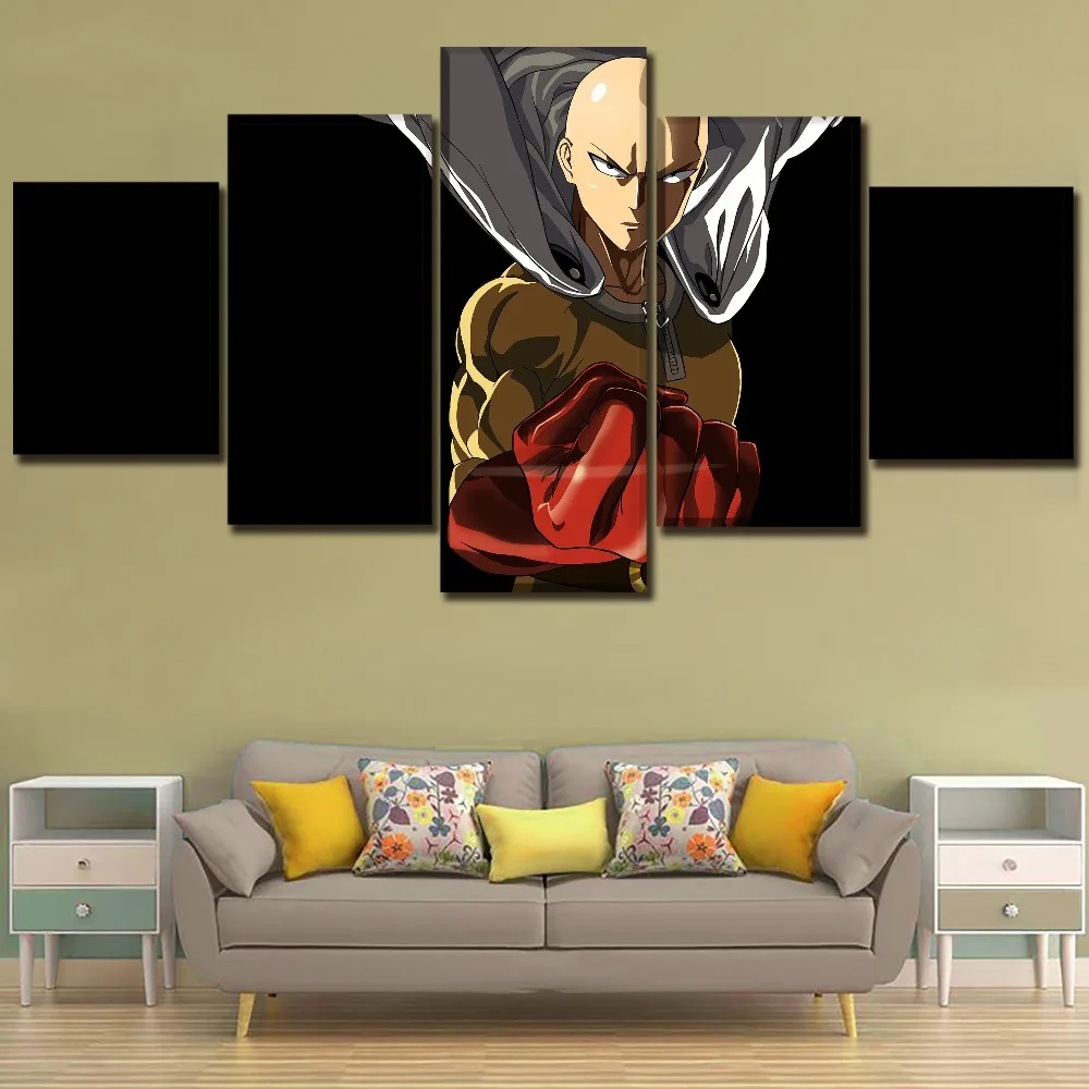 Настенный декор на холсте для дома модульные картины 5 шт. One Punch Man аниме Сайтама