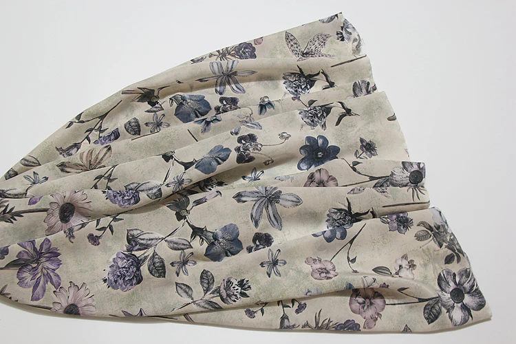 New 138 cm wide 14 mm 100% silk crepe de Chine fabric with spray-painted shirt | Дом и сад