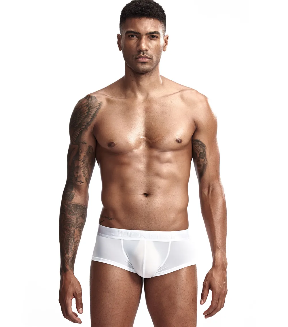 JOCKMAIL, ультратонкое сексуальное нижнее белье, мужские боксеры, одноцветные, выпуклые, мужские трусы, Короткие трусы, мужские трусы-боксеры