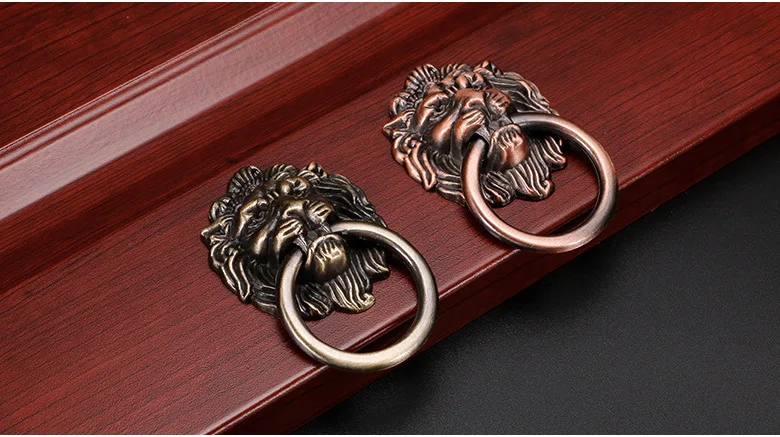 Фурнитура античное медное чудовище головка молоток ручка с изображением головы