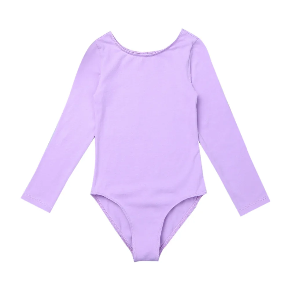 Girls Ballet Leotard Dancewear Cotton Long Sleeves Ballet Dance Class Gymnastics with Chiffon Tied Skirt Set Ballerina Clothing