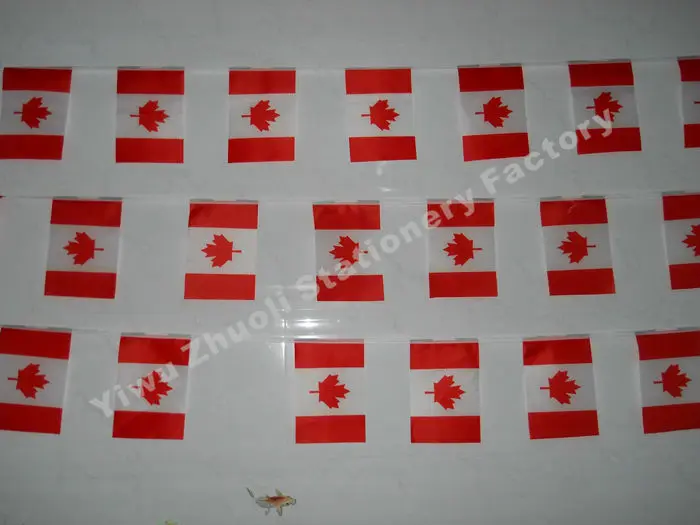 

5 Meter Long 21*14CM Canada Banners String Flags Decorative Flag Banner Team Fans Supplies Free Shipping