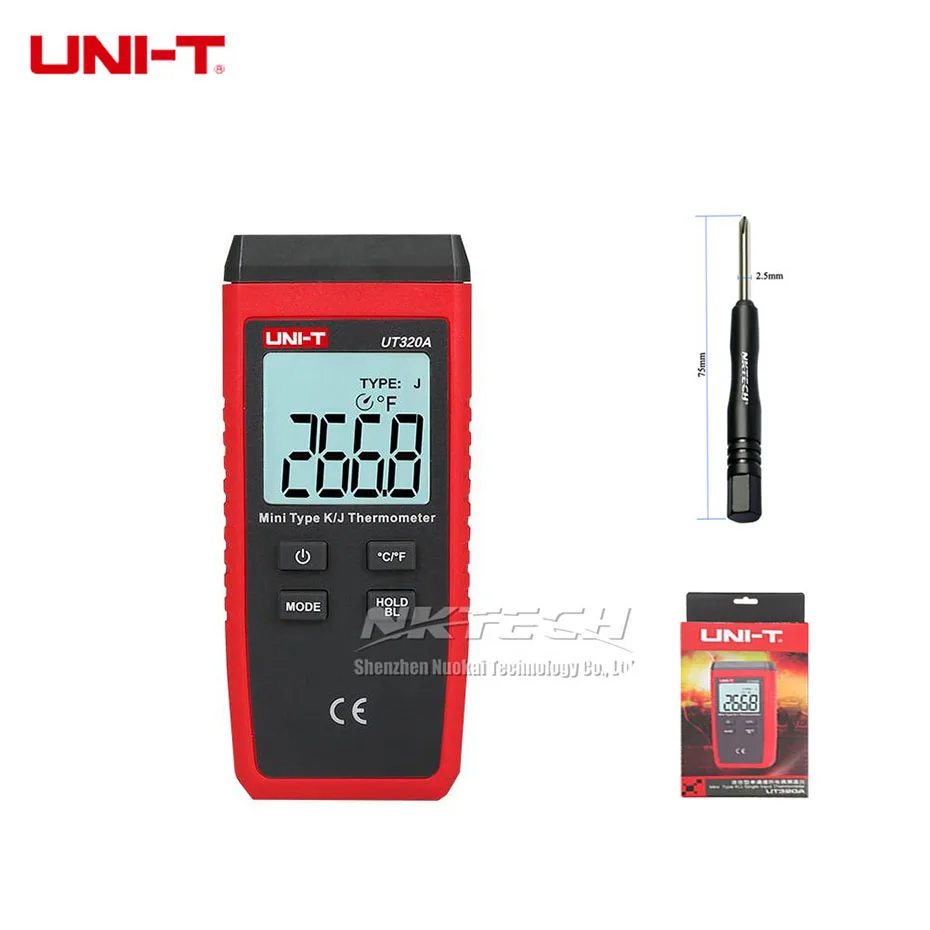 UT320A T1 UNI-T термометр термопара UT320D UT320A мини Контакт Тип двухканальный K/J температура метр подсветка данных держать от авто - Цвет: UT320A T1