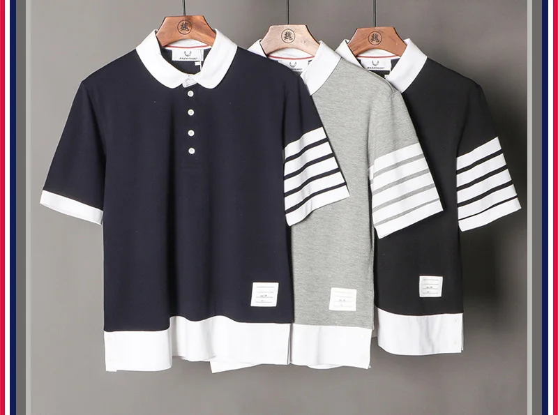 Высокая Новинка Роскошные 19ss мужские золотые вышитые полосатые модные рубашки поло рубашка хип хоп скейтборд хлопок поло Топ тройник# G28