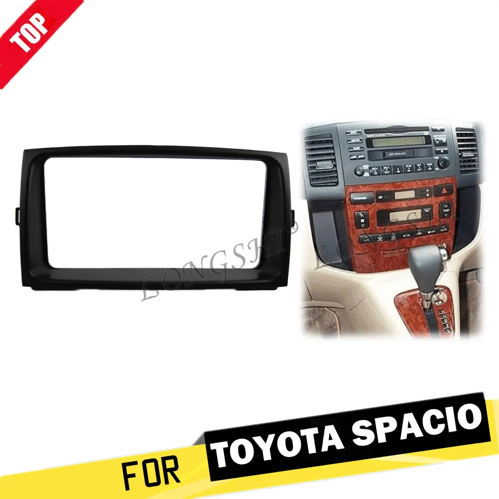 LONGSHI 2 Din Facia для Toyota Corolla Spacio 2001-2007 Радио DVD стерео CD панель приборная панель комплект отделка лицевая, приборная панель рамка 2din