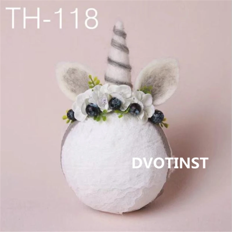 Dvotinst/реквизит для фотосъемки новорожденных; милый головной убор с ушками единорога; головной убор; фон для фотосъемки в студии