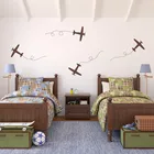 Большие самолеты, детская настенная живопись, декоративная стена для детского сада, наклейки на тему самолета, детский сад, детская комната, настенные наклейки для детей T170407