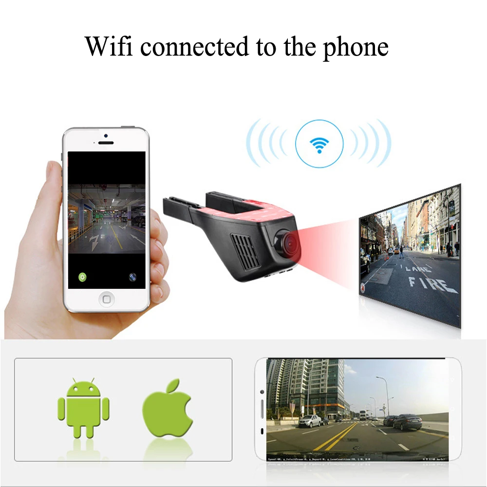 ADDKEY Новые Автомобильный видеорегистратор Мини Wi Fi Car Камера Full HD 1080 P регистраторы