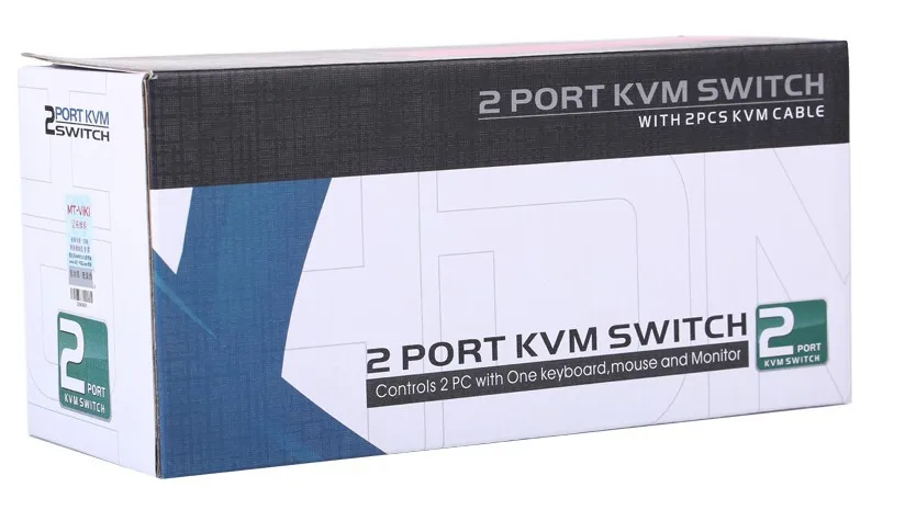 MT 260KL 2 порта KVM переключатель управления ПК с помощью 1 набора USB клавиатуры мыши и
