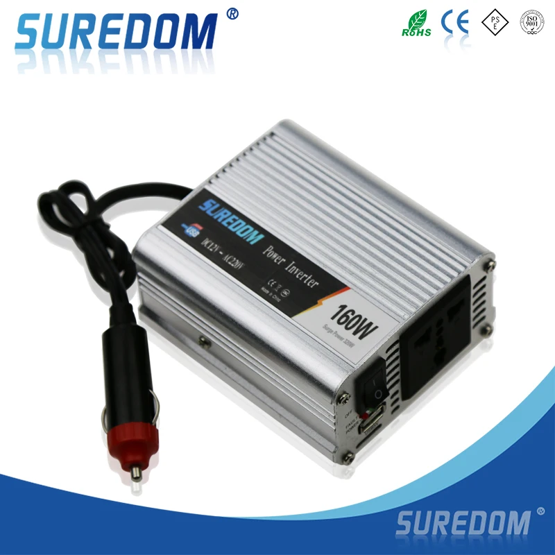 DC В AC 12 v 220 v 160 w модифицированный синусоидальный инвертор автомобильный инвертор с интерфейсом usb и адаптером