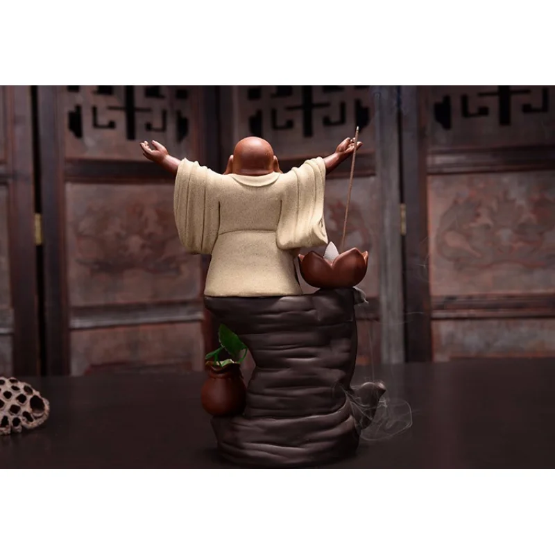 

Buddha Backflow Incense Burner Home Decors Gadgets Lotus Stick Holder Ceramic Reflux Censer Zen Meditation Business Gift Crafts