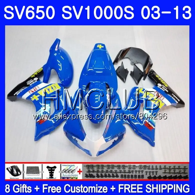 No. 1 Обтекатель для SUZUKI SV1000S SV650S rizla Blue 03 04 05 06 07 08 28HM. 5 SV650 1000 S SV 650 S 1000 2003 2004 2005 2006 2007 2008 - Цвет: No. 1