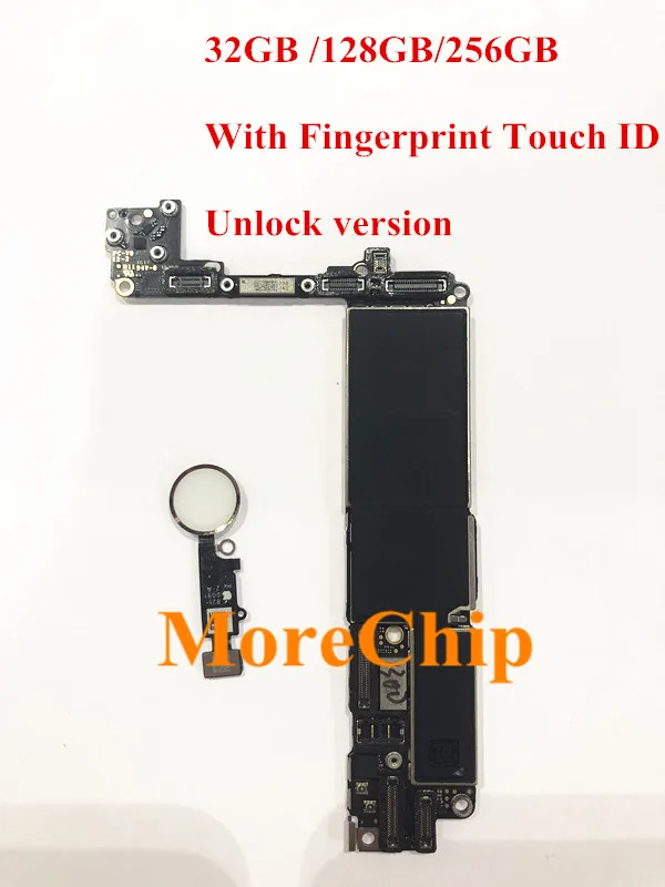 Для iPhone 7 7G OK плата разблокированная материнская с отпечатком пальца Touch ID
