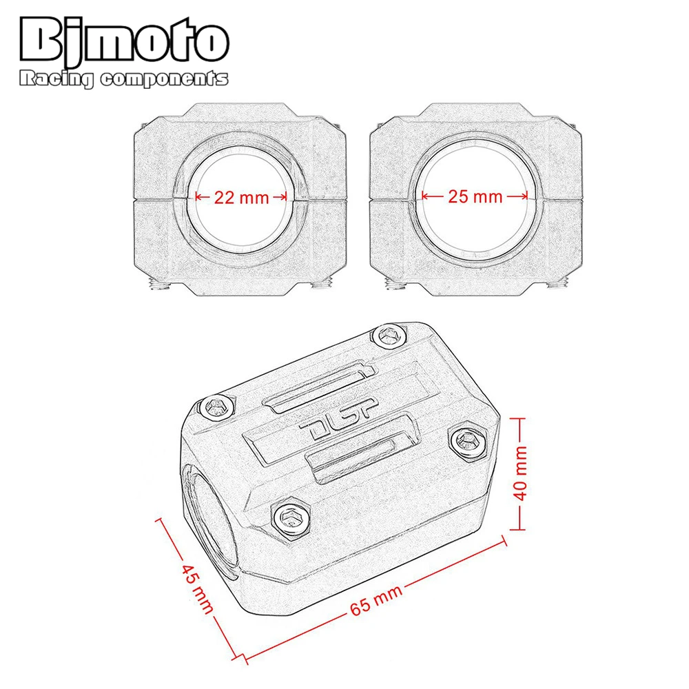 

BJMOTO Motorcycle Bumper Engine Guard For HONDA Africa Twin CRF1000L NC700X VFR1200X Crosstourer Protection Block Crash Bar