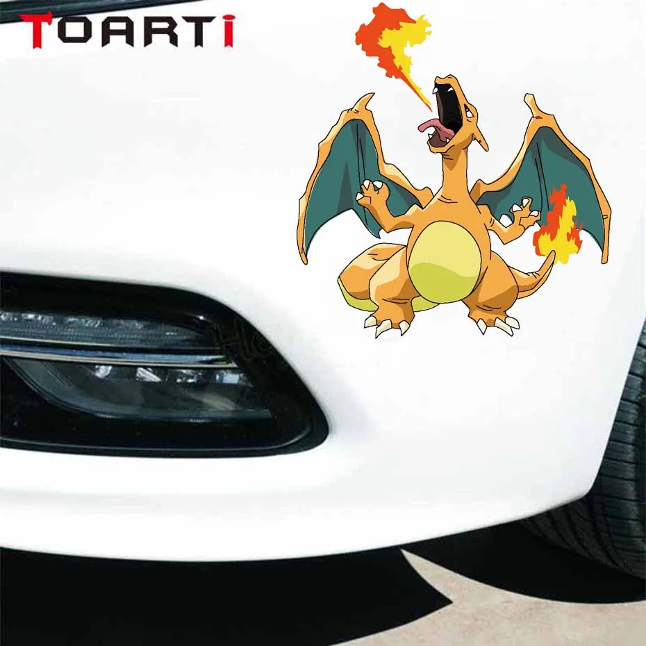 12 7 см * 13 6 Pokemon Charizard автомобильные мультипликационные наклейки креативный