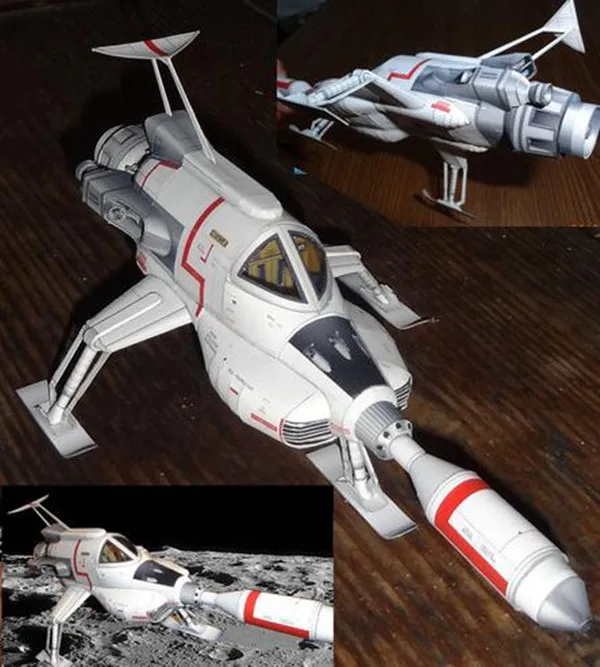 Высокое качество НЛО Interceptor лунный космический корабль 3D бумажный модельный