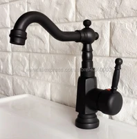 black oil rubbed brass deck mount bar bathroom vessel sink faucet one hole handle knf351