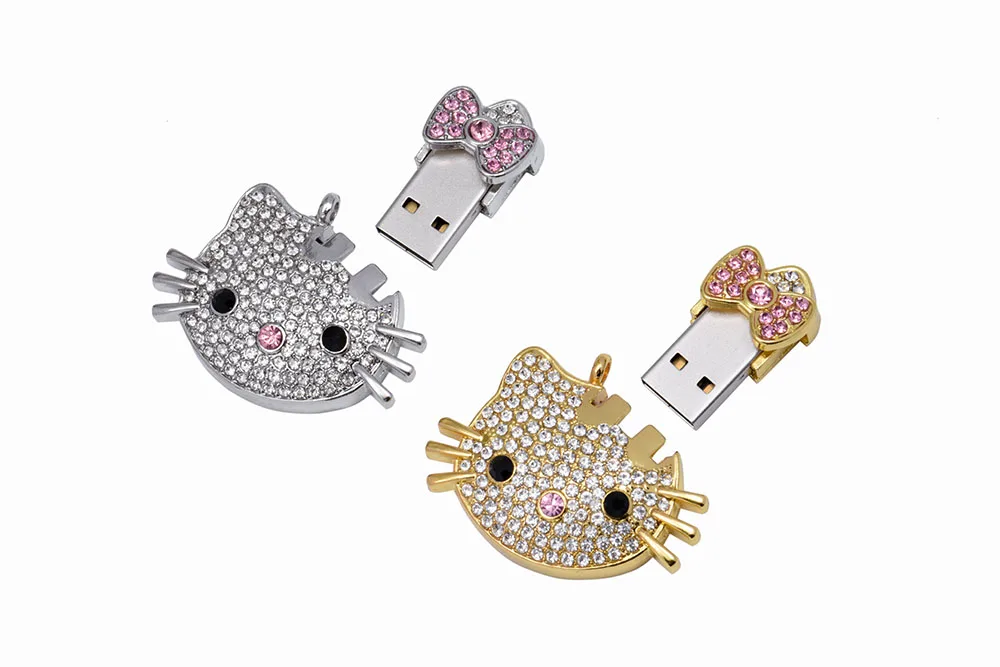 JASTER USB 2,0 4 ГБ 8 ГБ 16 ГБ 32 ГБ 64 ГБ флеш-накопитель hello kitty KT Cat креативный подарок влюбленным Usb флеш-накопитель Флешка карта памяти