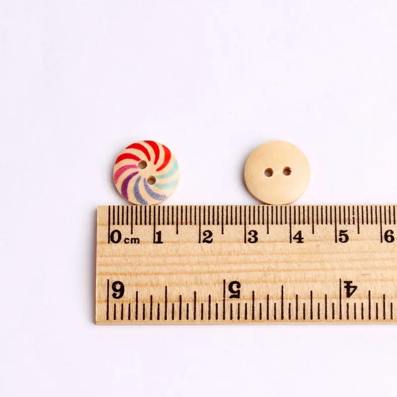 15 мм Рождественские декоративные пуговицы дерево круглый 100 шт Детский свитер